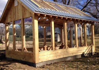 Greenhouse built by hand