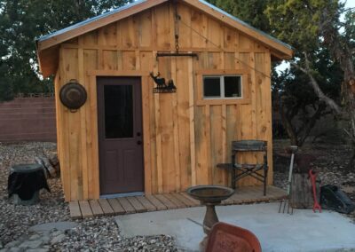 outhouse made with lumber from fishlake lumber and ace hardware