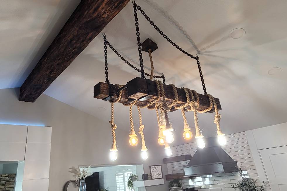 Bulb hanging from ceiling