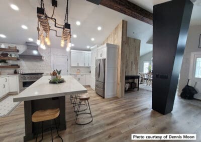 Home interior with wood accents