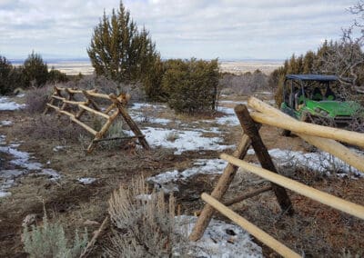 Wood A frame fence poles