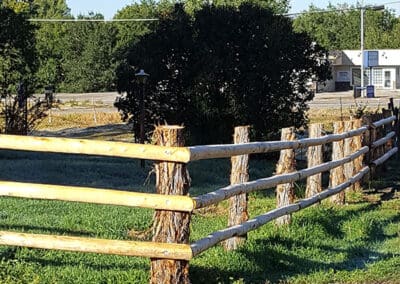 Wood fence